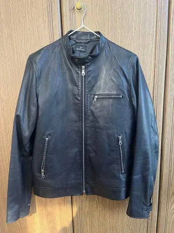 PS 폴스미스 블랙 가죽 싱글 라이더 자켓 양가죽 M