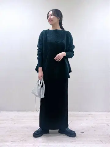 A part by 샤기 슬릿 풀오버 그린