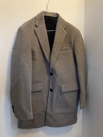 그레이 헤링본 체스터 코트