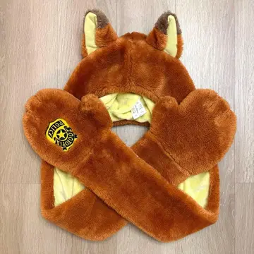 공식 디즈니 리조트 주토피아 닉 머플러 팬캡 장갑