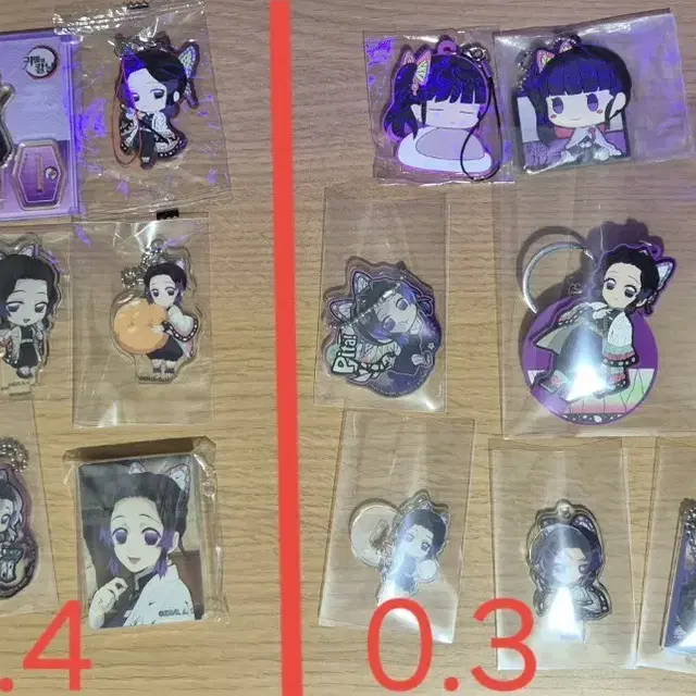 귀멸의 칼날 시노부.카나오 아크릴스탠드.키링.블럭.러버참 일괄.처분