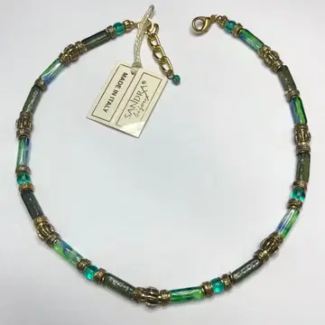 빈티지 이탈리아제 무라노 유리 디자인 목걸이 초커 택 포함