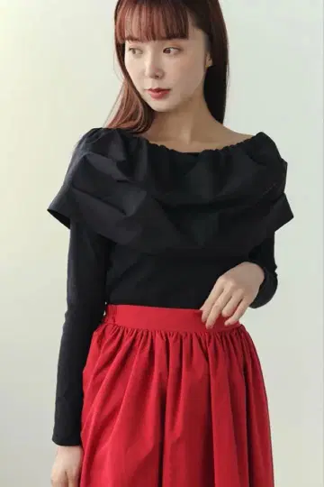 새상품 fifth 멀티웨이도킹 블라우스 피프스 이소재도킹 M