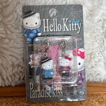 [ 초레어 ] 헬로키티 파라다이스 키스 콜라보 페어 지퍼 마스코트