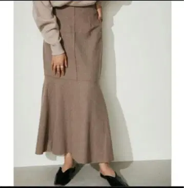 STYLEMIXER 트위드 머메이드 스커트 그레이