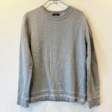 [ 새상품급 ] APC 아페쎄 밑단 로고 맨투맨 그레이 S