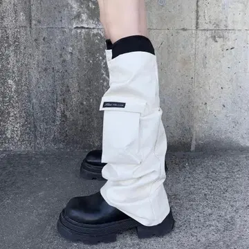 KISS THE CLUB 레그 워머 화이트