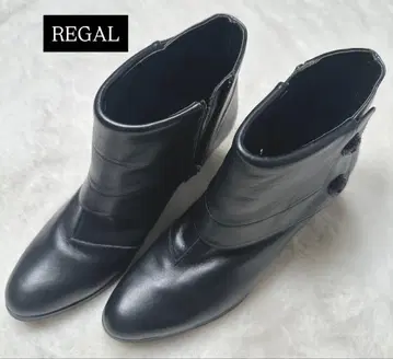 컨디션 최상 리걸 숏 부츠 블랙 23.5 사이드 지퍼