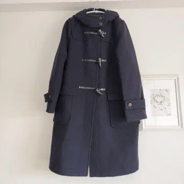 MUJI 무인양품 미사용에 가까운 네이비 울 더플 코트 L 사이즈