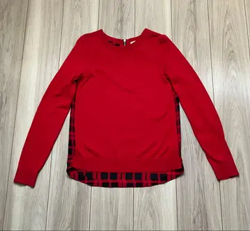 마이클코어스 레드 체크 무늬 긴팔 상의