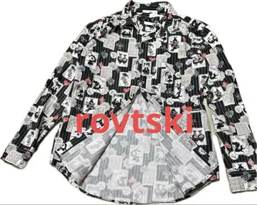 rovtski 올 패턴 셔츠 원더랜드의 앨리스 카드놀이 사이즈 XL