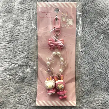 산리오 헬로키티 메조피아노 콜라보 핑크 키링