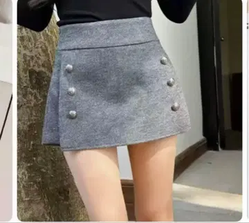 salang 더블 브레스트 울 스코트 그레이