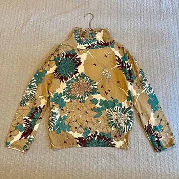 조르주 레슈 터틀넥 니트 S 꽃무늬 고급 디자인 [ b26 ]
