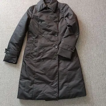 ICB 트렌치형 다운 코트 블랙 심리스 다운