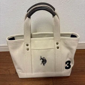 새상품 U.S. POLO ASSN. 화이트 토트백