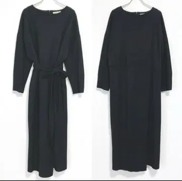 plage 2WAY 원피스 허리 리본 울 원피스 블랙