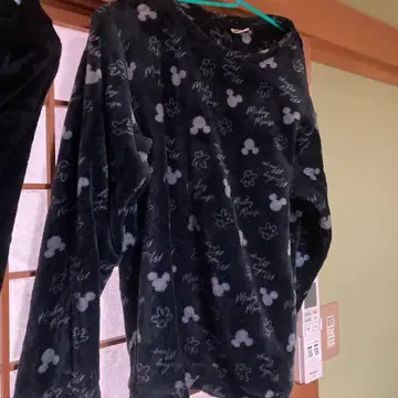 미키 패턴 플리스 룸웨어 세트