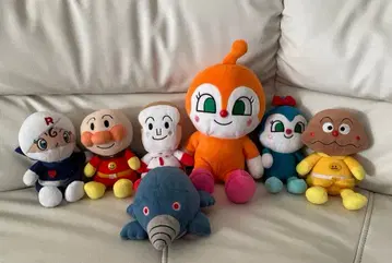 호빵맨 봉제 인형 묶음 판매 7체 세트 2013 레트로