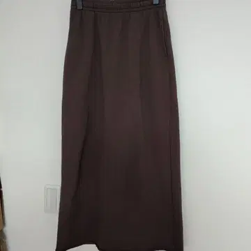 맨투맨 맥시 스커트 브라운 프리