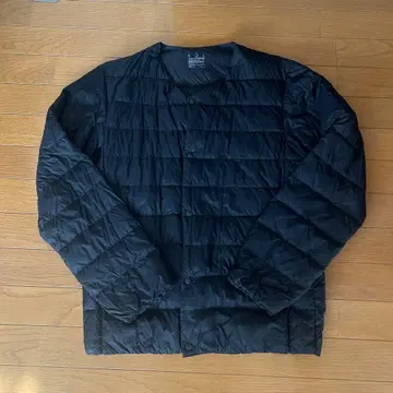 무인양품 포켓터블 노카라 다운 자켓 L