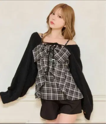 샤기 니트 볼레로 아프레 주르