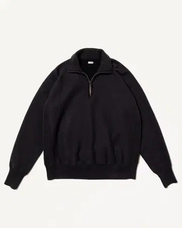 A.PRESSE 빈티지 하프 집 스웻셔츠