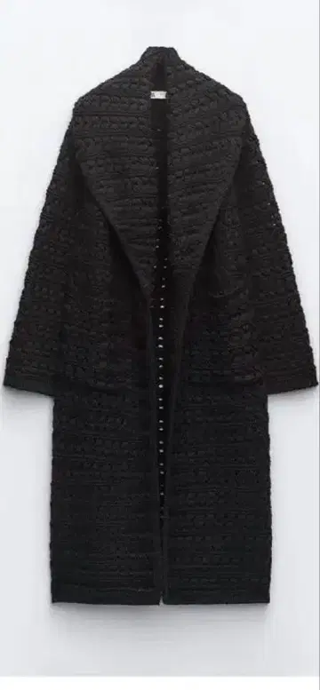 ZARA 텍스처 롱 니트 코트