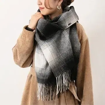 택 포함 새상품 TWEED MILL 영국제 스톨 머플러 담요