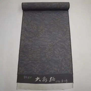 M05-12 새상품 순수 실크 오시마풍  직물 옷감 블랙 네이비 계열