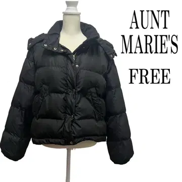 AUNT MARIE'S 다운 자켓 후드 부착 블랙 FREE