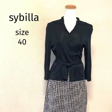 sybilla 시빌라 * 티셔츠 가디건 2way 블랙 [ 40 ]
