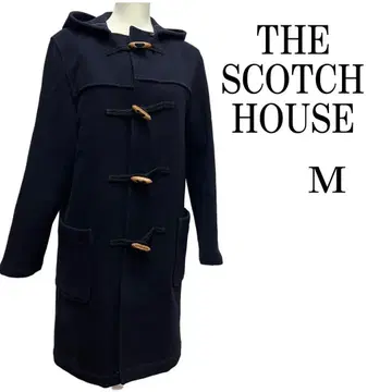 THE SCOTCH HOUSE 네이비 후드 더플 코트 울 사용