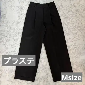 [ 플라스테 ] PLST 웜 리저브 와이드 팬츠 블랙 M 사이즈