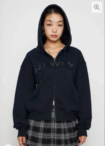 러그아젬 프론트 지퍼 후드티 네이비