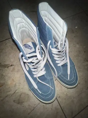 Vans Sk8-Hi 파랑 스웨이드 하이컷 스니커즈 US10 CM28