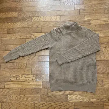 PLST 모카 허니콤 니트 스웨터 S