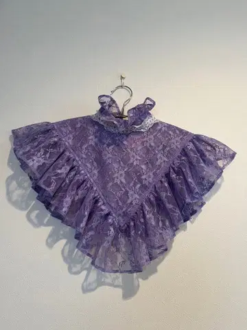 jenny fax 탈착식 옷깃 퍼플 레이스