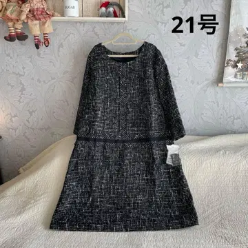 새상품*빅 사이즈 21호*페미닌 블랙 원피스 귀여운