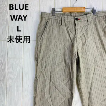 BLUE WAY 스트라이프 치노 팬츠 허리 82cm L 미사용