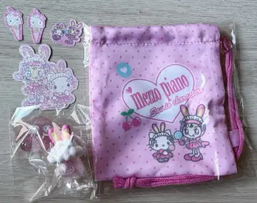 메조피아노 산리오 시크릿 참 미니 복조리 스티커 키티 세트