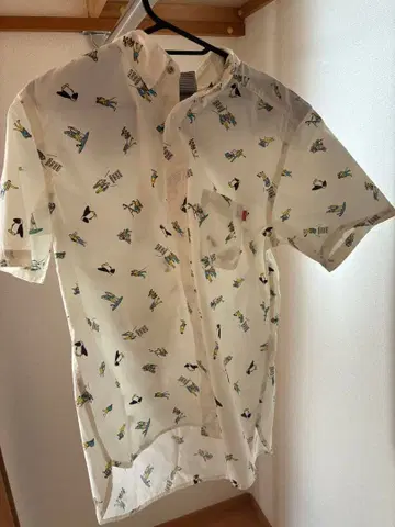 펭귄 프린트 반팔 셔츠