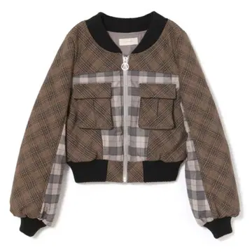 [ andmary ] Coco check jacket AM1036