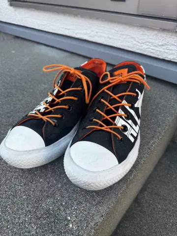 ALL STAR 블랙/오렌지 로우컷 스니커즈