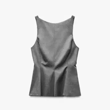 ZARA 리본 페플럼 상의