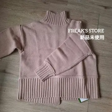 FREAK'S STORE 터틀넥 니트 핑크