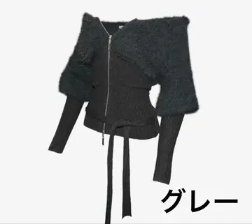 S contrast zip knit theredthread