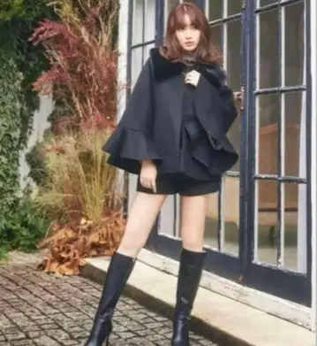 Convertible Faux Fur Tippet Coat