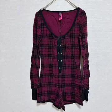 La Senza 체크 무늬 올인원 [ XS ] 댄스 의상 숏팬츠