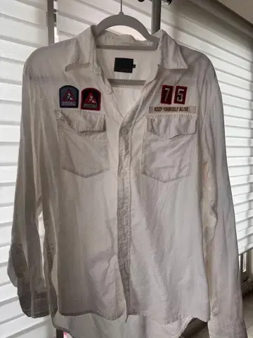 HYSTERIC GLAMOUR 화이트 긴팔 셔츠 L 사이즈